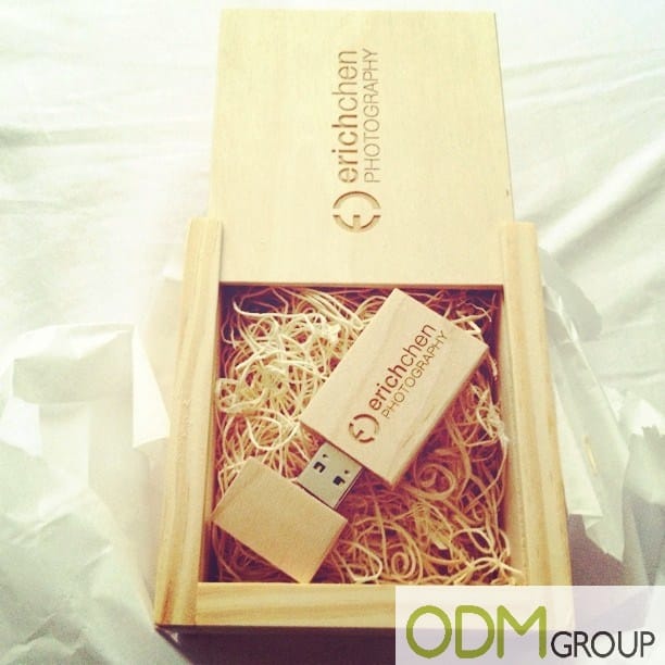 High-end Wooden USB Promotional Gift & Box