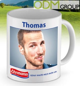 Branded mugs as redemption gifts