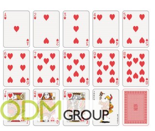Customized playing cards to increase brand awareness