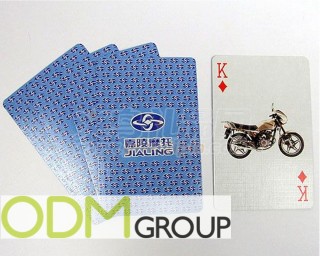 Customized playing cards to increase brand awareness