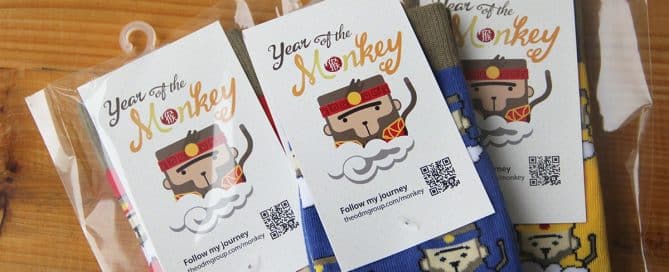 Sock Packaging and Tag Design: Our Lucky Monkey Socks