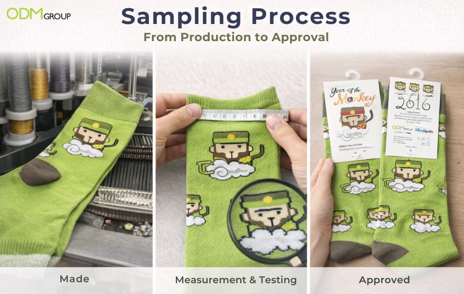 sampling process in sock production