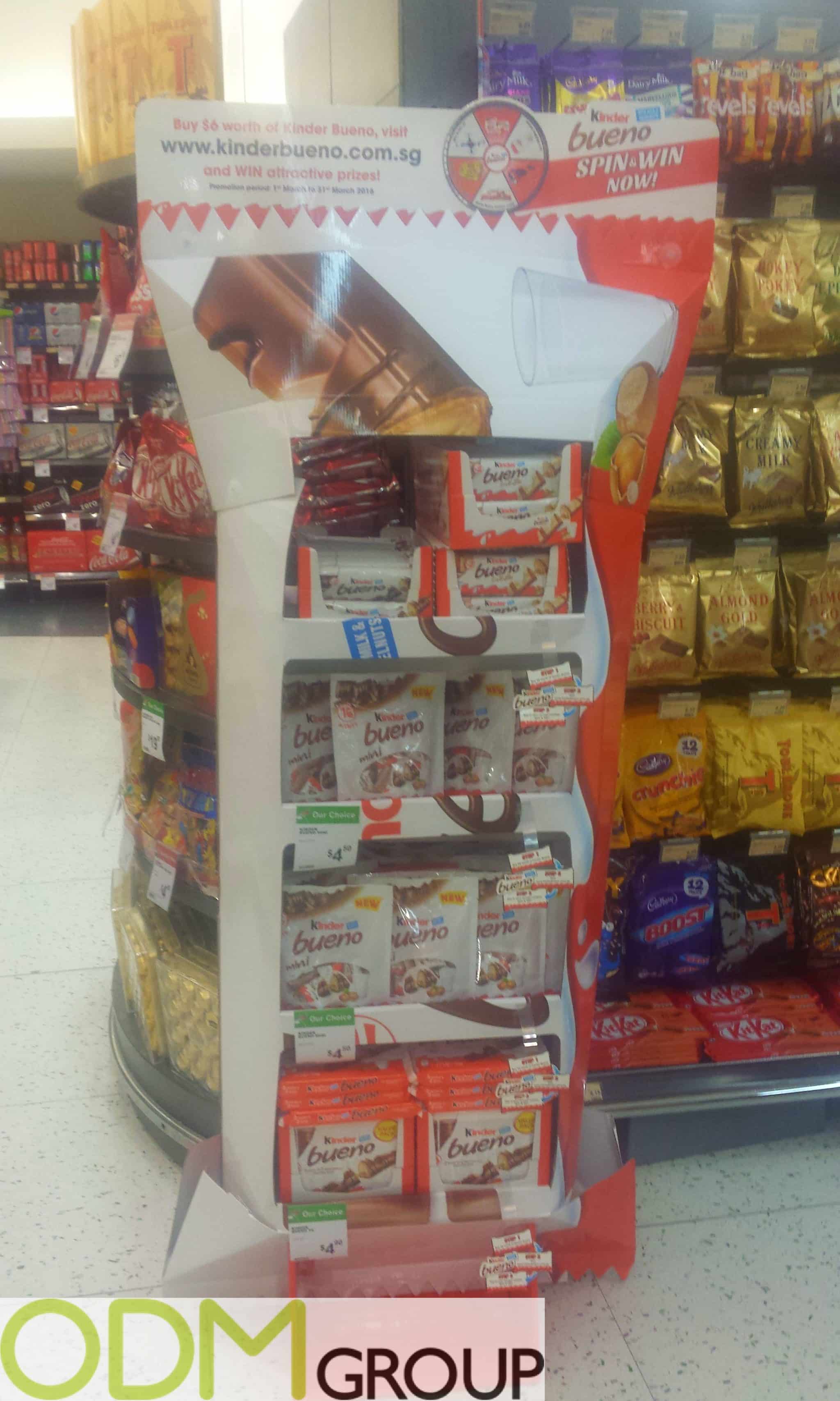 In store Marketing by Kinder Bueno Spin & Win Promotion