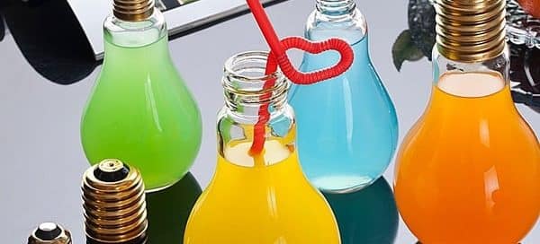 Creative Promo Idea for Beverages - Light Bulb Drinking Glass