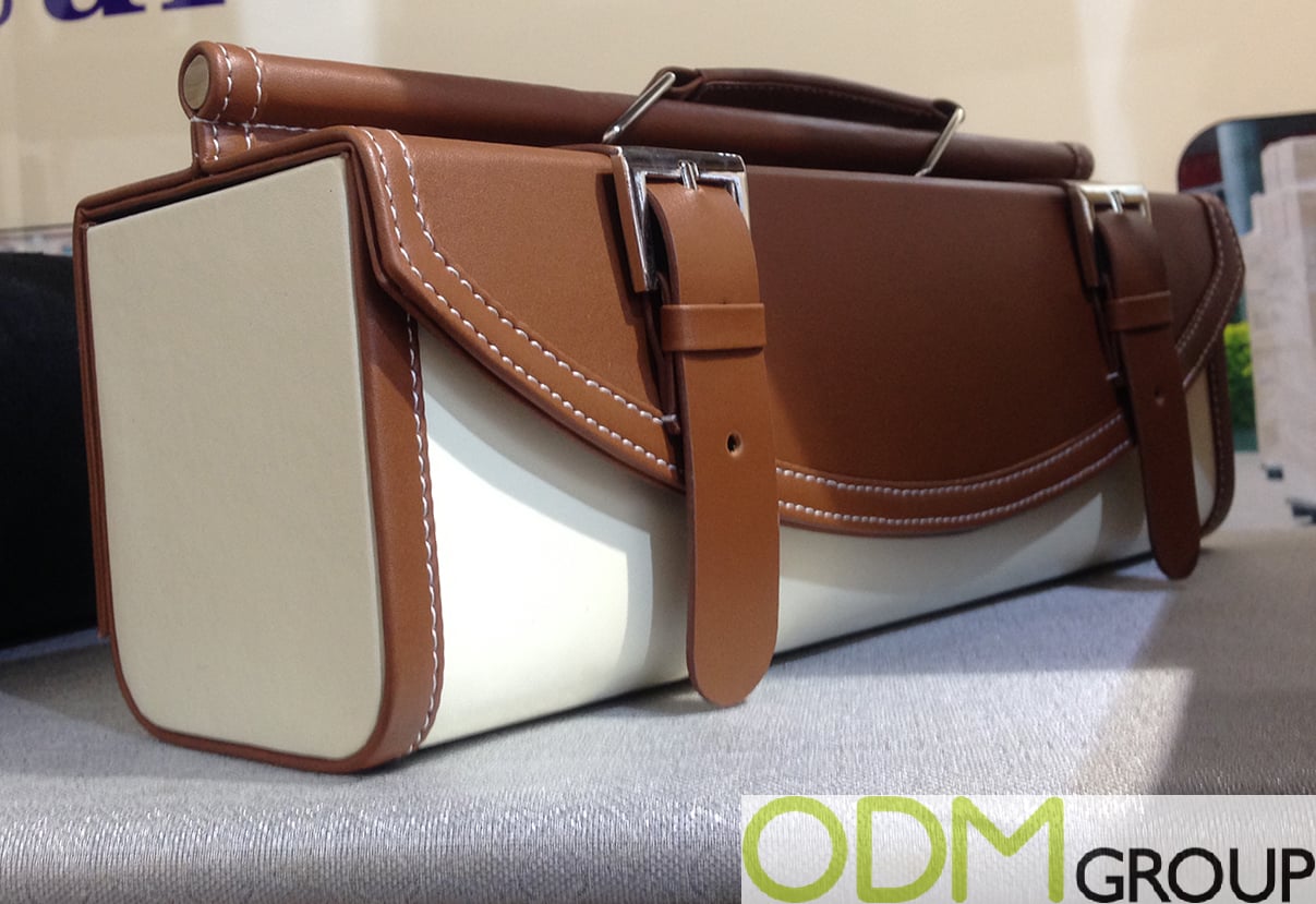 Custom Leather Packaging for Drinks Promotions