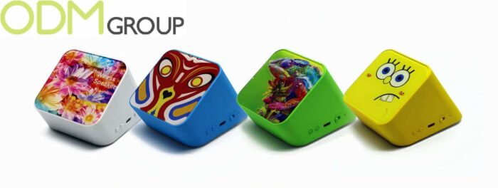 Idea for Logo Placement: Epoxy Doming Bluetooth Speakers