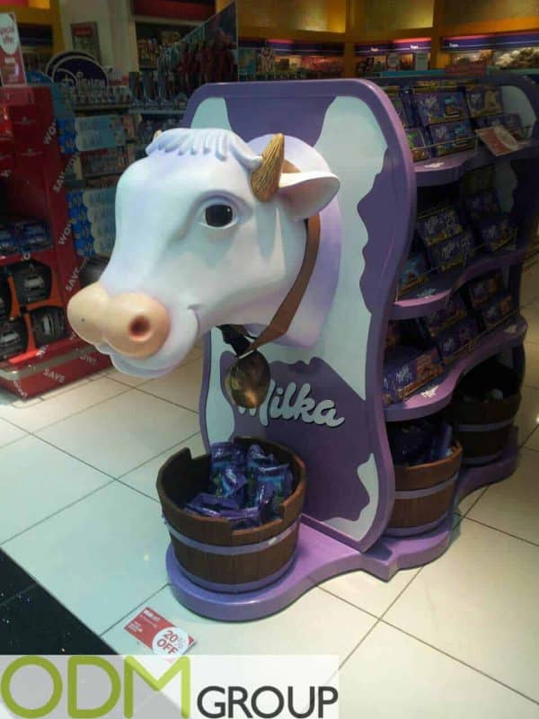 Milka Custom POS Display in Dubai Duty Free