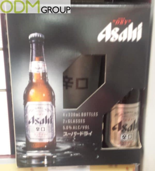 On Pack Promotion Glasses Free with Asahi Beer