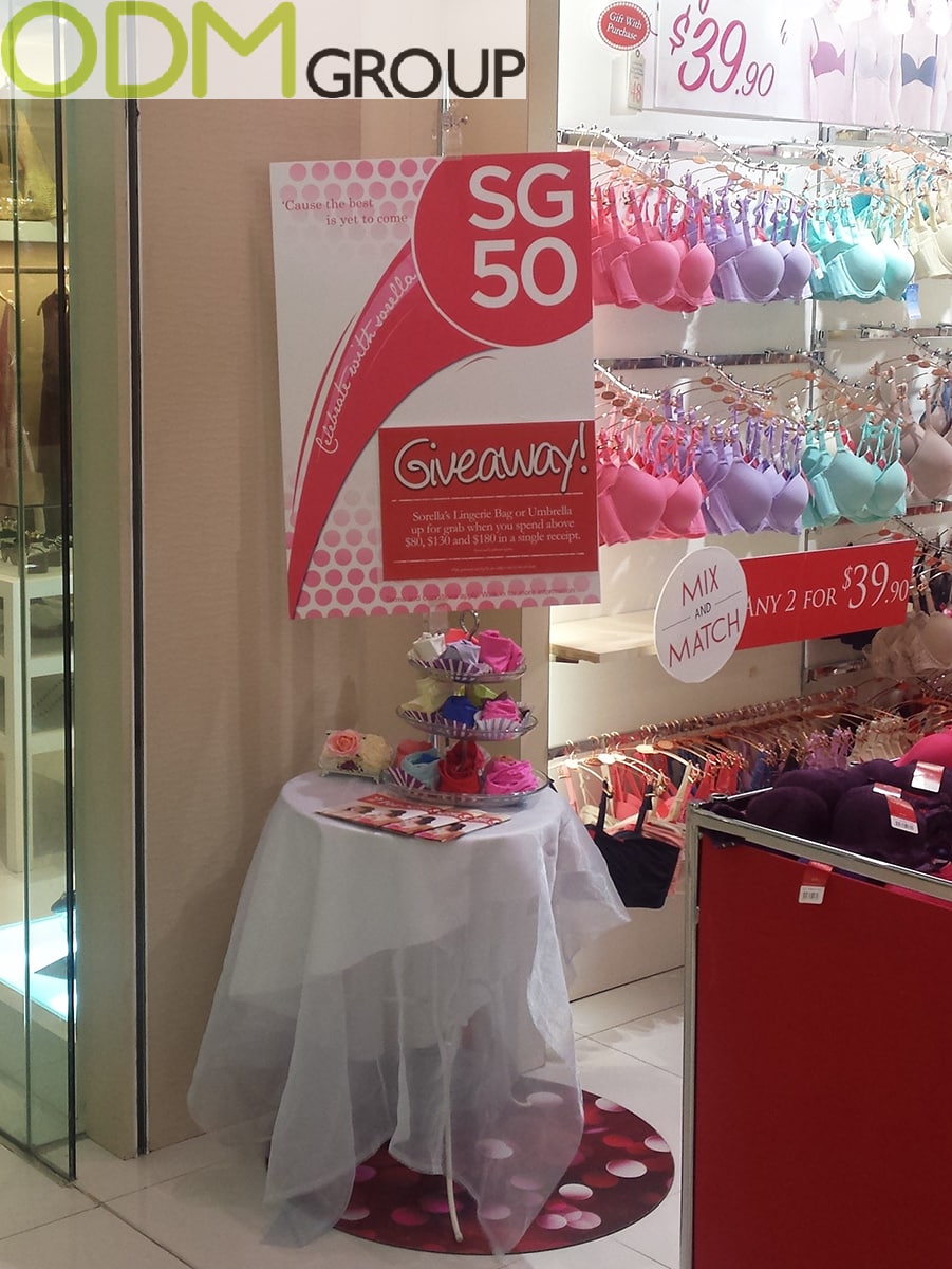 Promo Giveaway Items – Lingerie Bags and Umbrellas