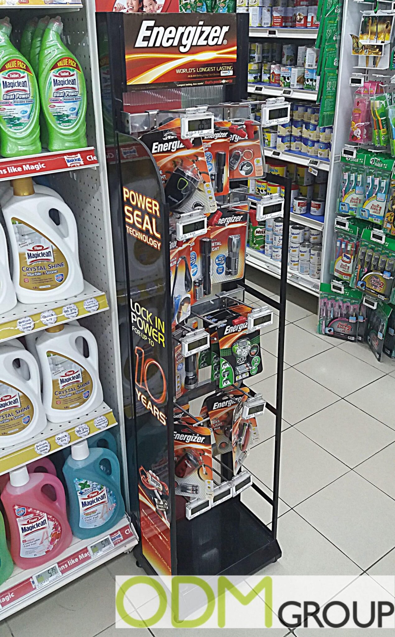 Energizer advertising by Custom Instore Display