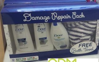 Free branded bath towel offered by Dove