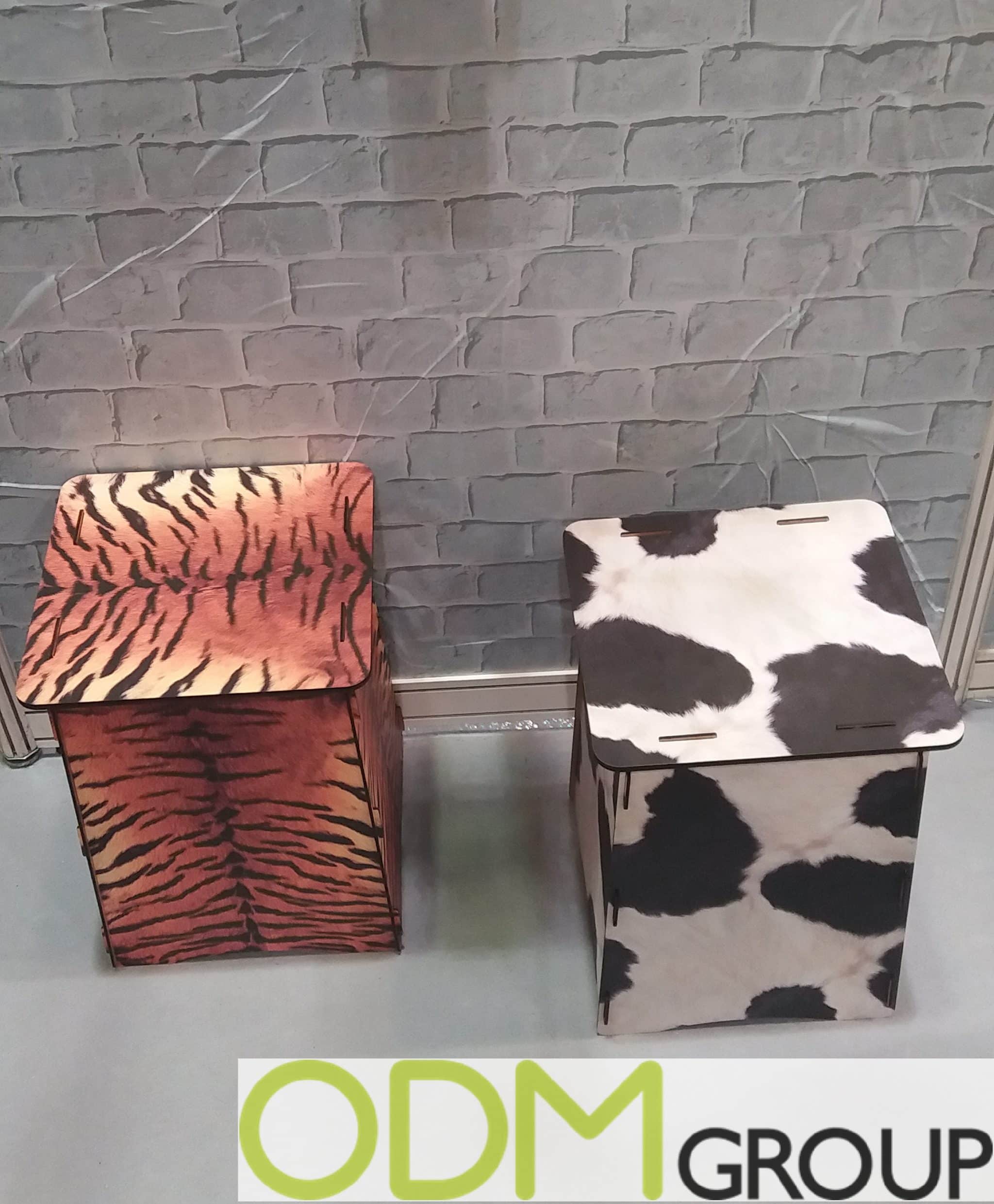 New Advertisement Idea Custom Cardboard Stool with Full Color Printing