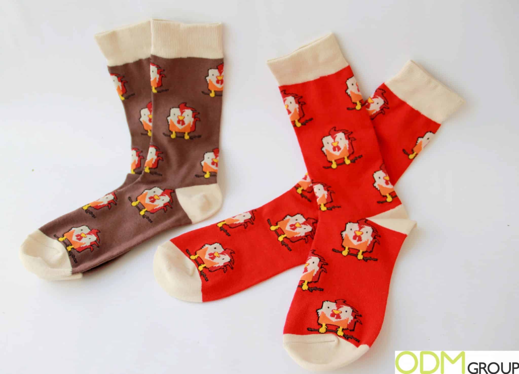 Chinese New Year Rooster Socks - Samples Ready