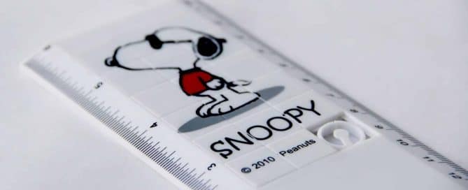 Original Stationary Idea - Promotional Ruler with Puzzle by Snoopy  