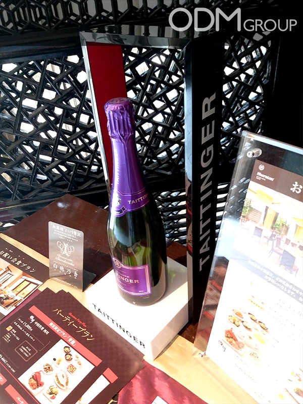 Champagne POS - Bottle Glorifier for Taittinger in Tokyo