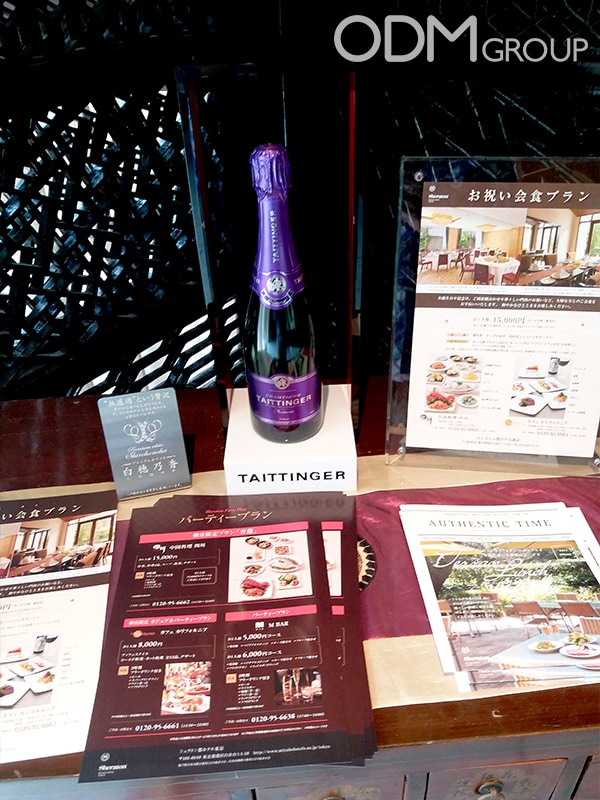 Champagne POS - Bottle Glorifier for Taittinger in Tokyo