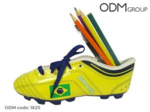 Creative sports promotions – Football shoes and shirt pencil cases