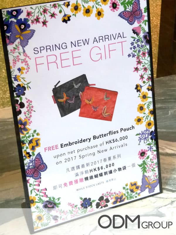 Promotional embroidery pouch – GWP for fashion industry