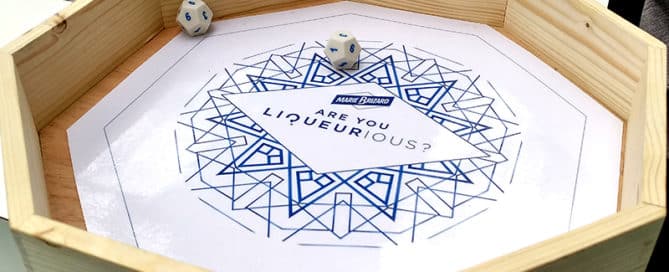 Drinks Promo Idea - Branded Dice Rolling Game by Marie Brizard