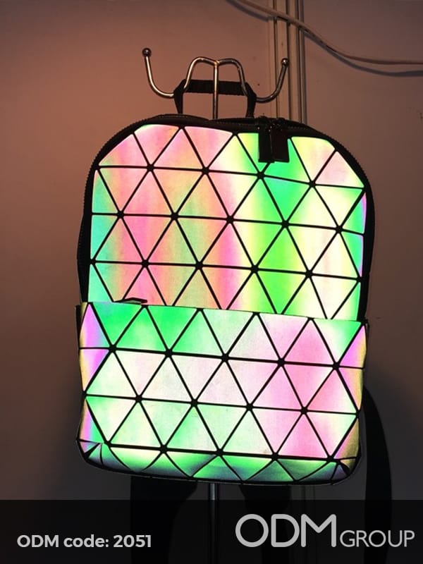 Unique Custom Bag Design Flashing and Geometric Rucksack