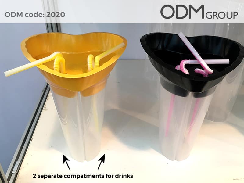 Promotional Drinking Cups With Snack Trays