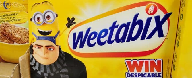 Weebix On-Pack Cereal Promotion for Despicable Me 3 Fun & Engaging