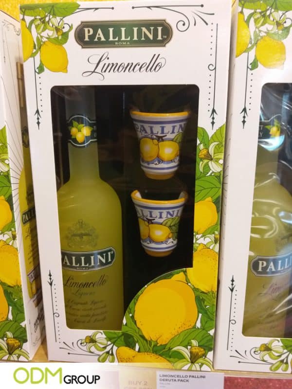 Liquor Promo Gift by Pallini Branded Ceramic Cups Stand Out on Shelves