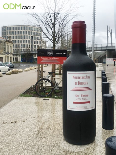 Brand Promotion: Inflatable Wine Bottle Display in France