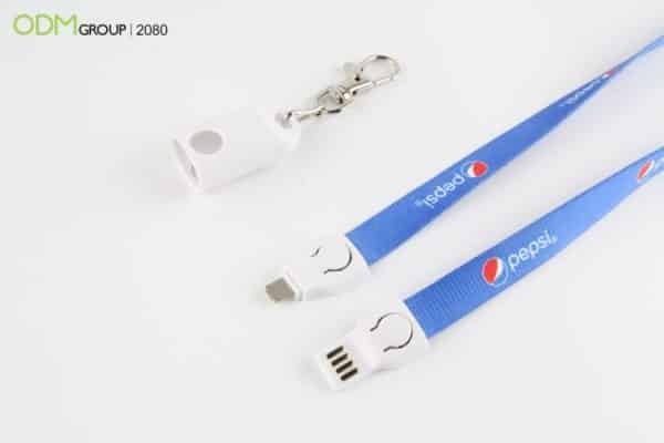 Customizable Lanyards with Data Cable as Corporate Giveaway