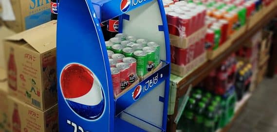 Free Standing Display Unit by Pepsi Attracts Customers in Thailand