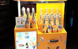 Creative Champagne POS Display by Veuve Clicquot