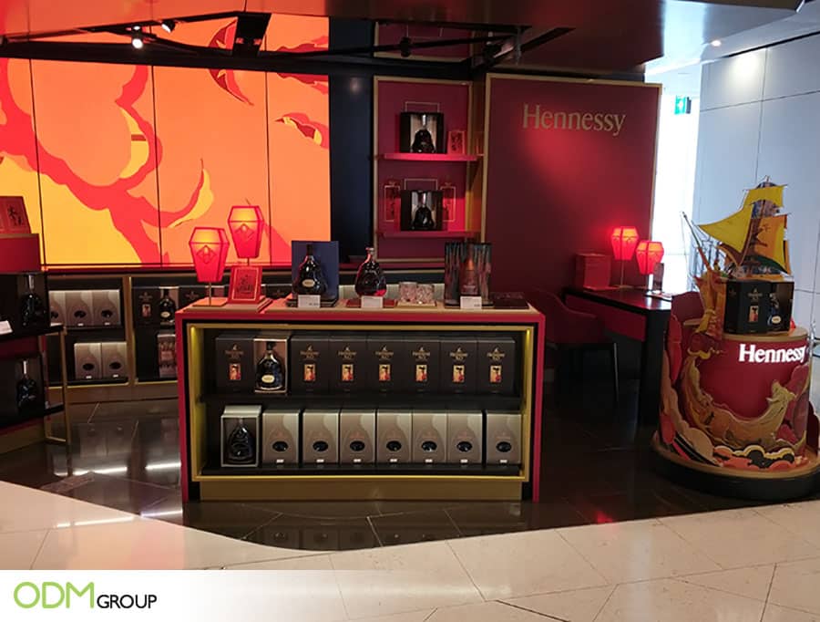 Exclusive Promotional Drinks Display for Hennessy.