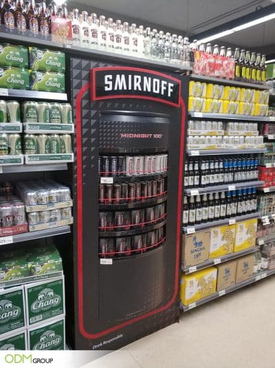 Smirnoff’s Eye-Catching Custom Beverage Display Smirnoff's Eye-Catching Custom Beverage Display