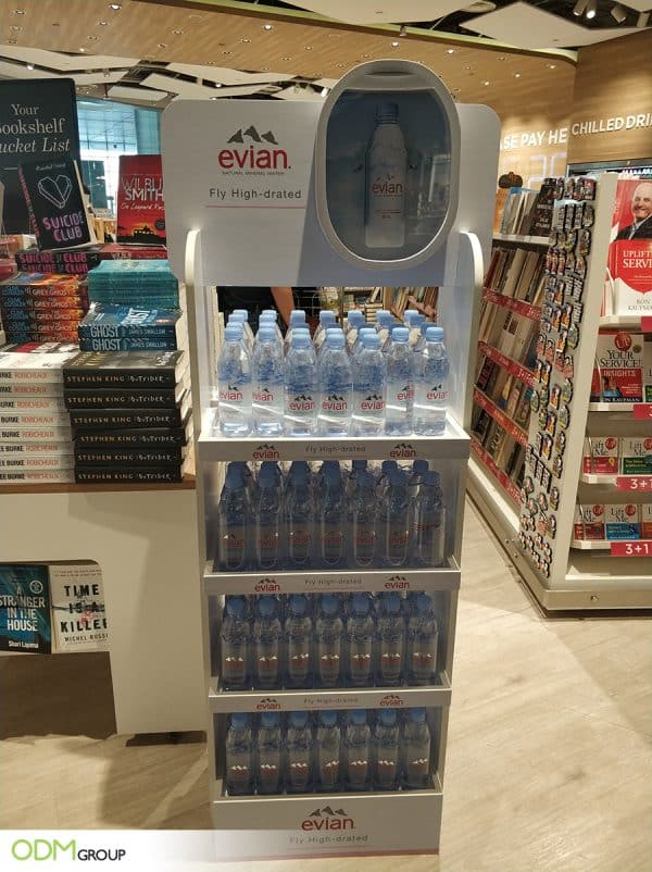 Sophisticated Retail POS Display Gets People Talking About Evian