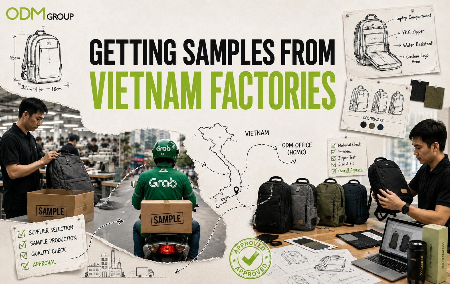 getting samples from vietnam factories