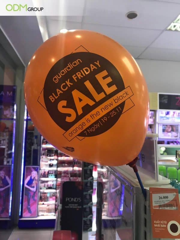 Promotional Balloons Decor Creates Excitement For Black Friday Sales!