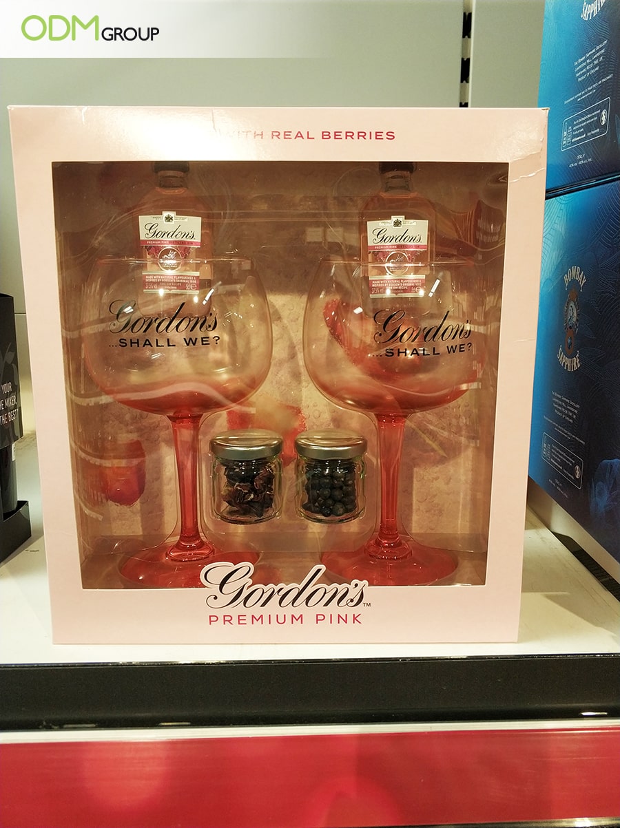 Glassware Gift Set Gordon's Pink Gin Glasses GWP The ODM Group