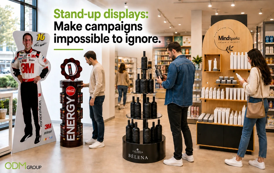 Stand-up displays