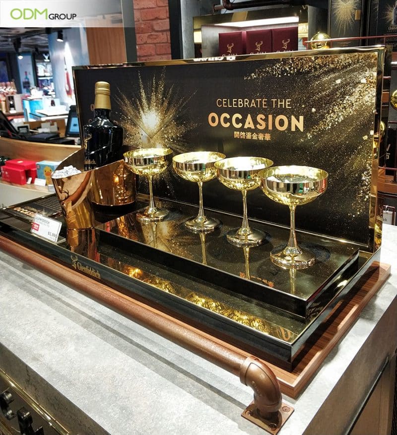 Branded Liquor Display Glenfiddich Offers a Taste of Luxury