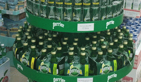 Perrier Sparkles in store with their Marketing Displays Stand!