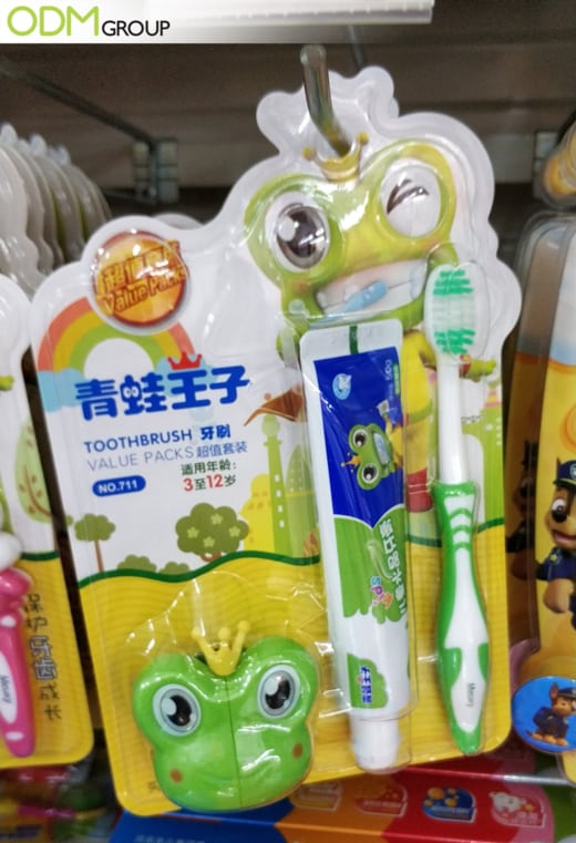 On pack promotion with a toothbrush