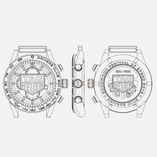 Sketching of Tag Heuer engraved medals