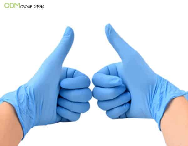 Branded surgical gloves 