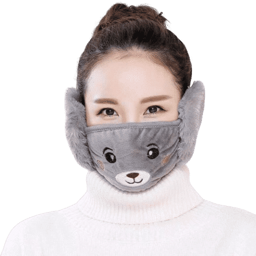 Plush Face Mask with Ear Muff
