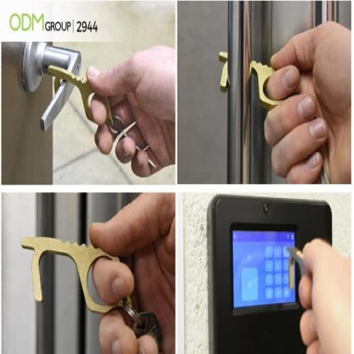 Custom-Brass-Door-Opener-Keychain