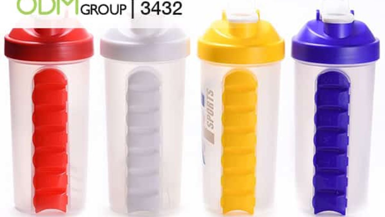 Water Bottle With Weekly Pillbox Small Combine Pill Case Organize