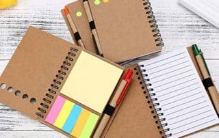 promotional notebook with logo