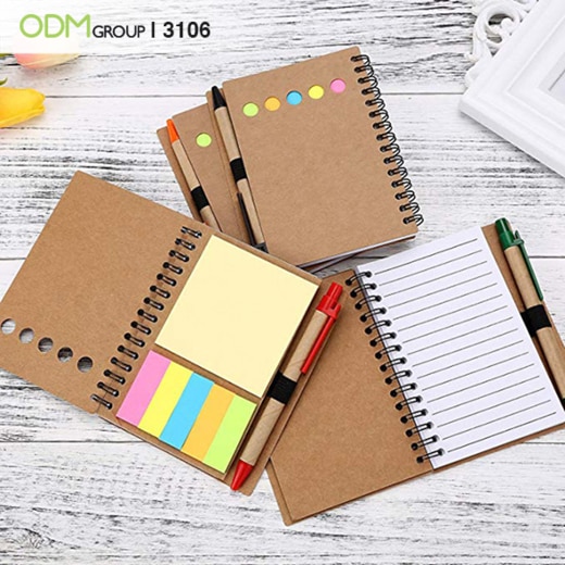 promotional notebook with logo