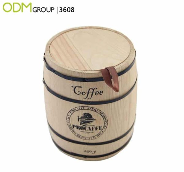 wooden coffee barrel