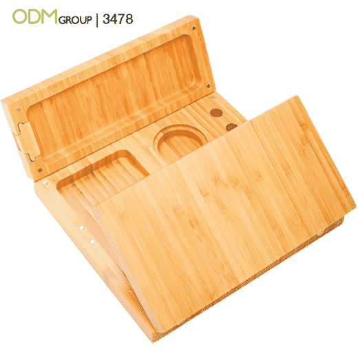 Branded Wooden Rolling Trays & Custom Cannabis Promo Items
